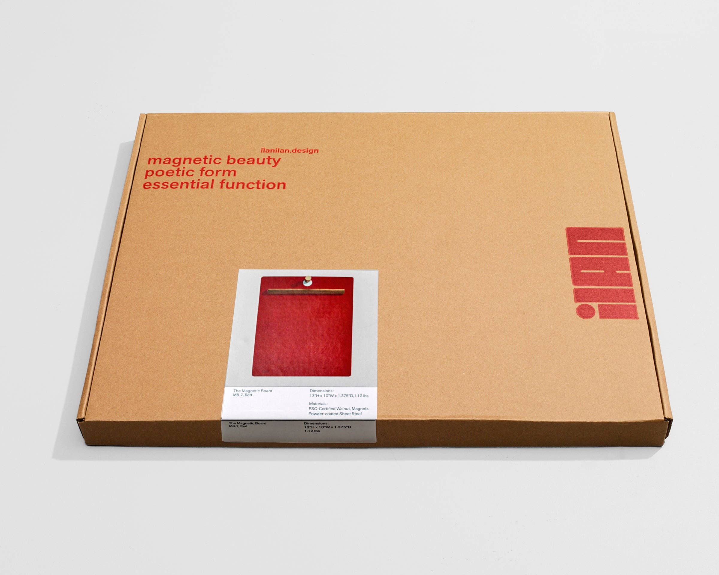 Magnetic Wall/Desk Clipboard: Red - Image 7