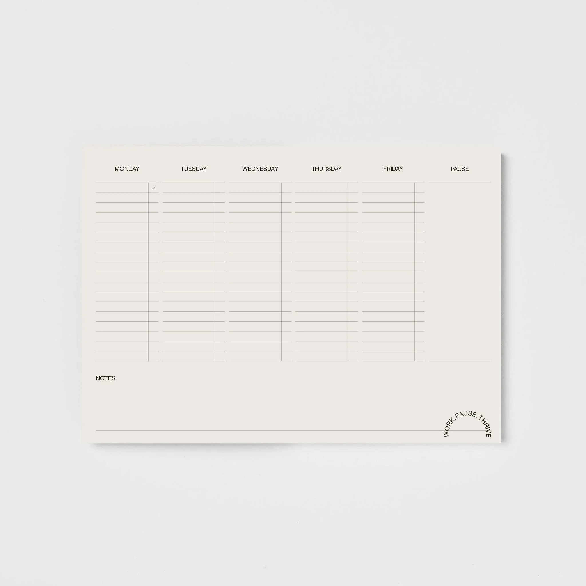Weekly Planner Pad: Work Pause Thrive - Image 6