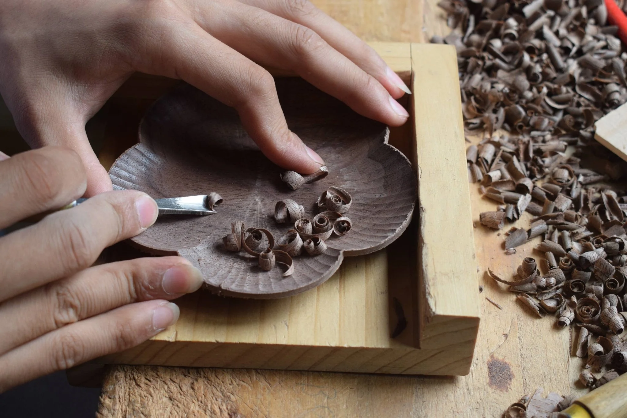 Hand-carved Black Walnut Catchall - Image 12