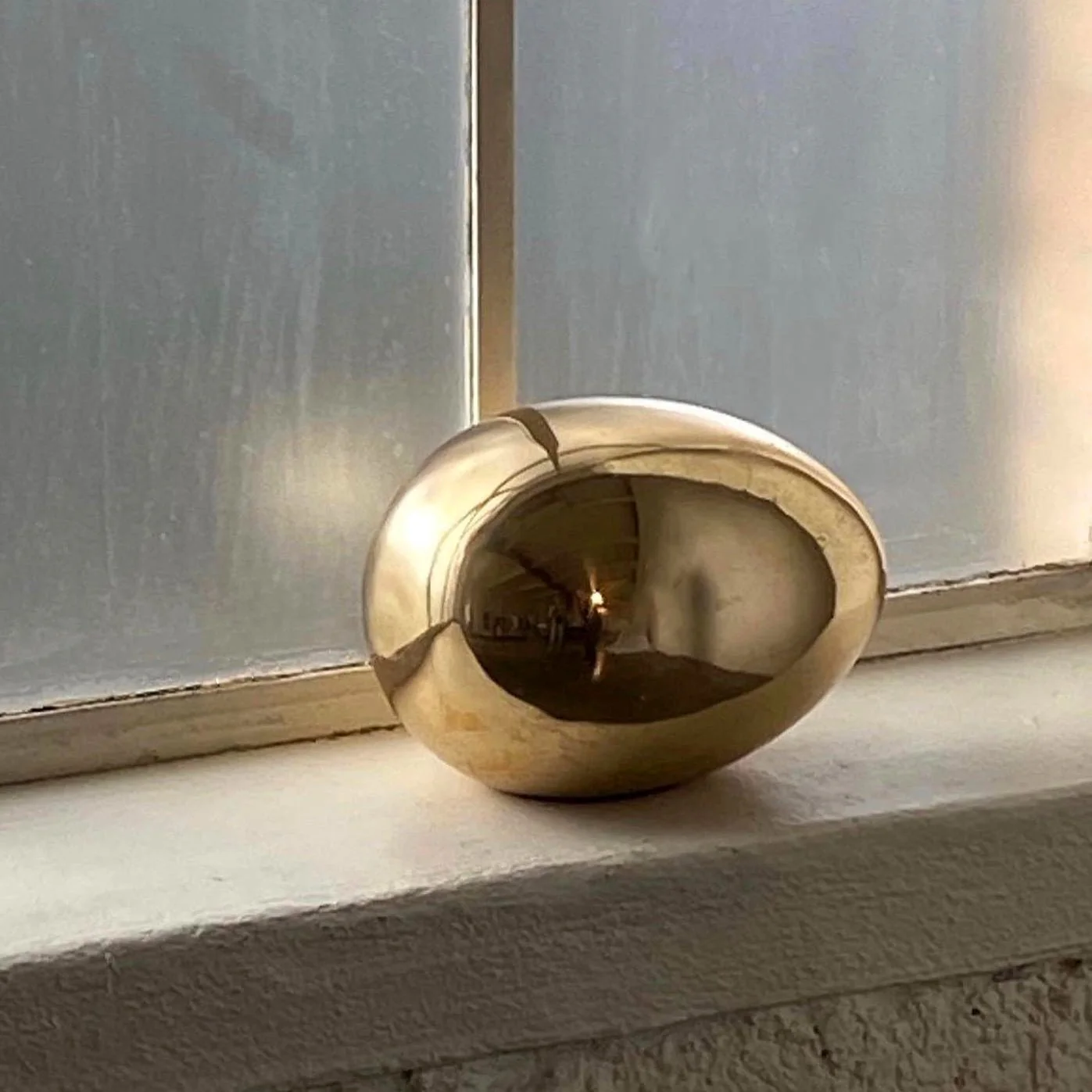 Brass Egg Sculpture - Image 8