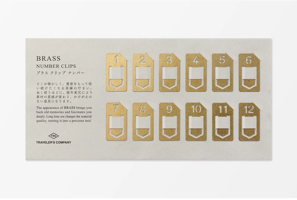 Traveler's Brass Number Clips - Image 3