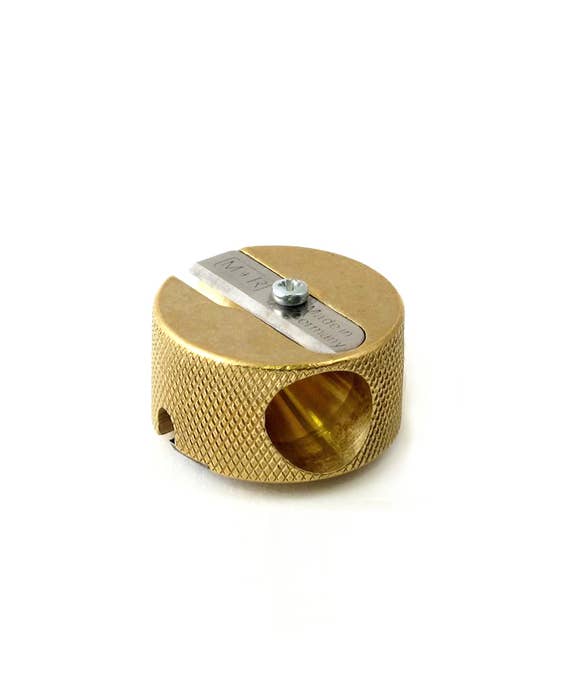 Möbius Brass Double-Hole Pencil Sharpener - Image 6