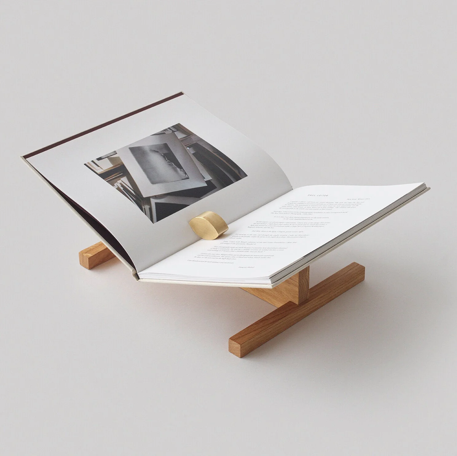 Signe Hytte Almond Book Weight: Brass - Image 4