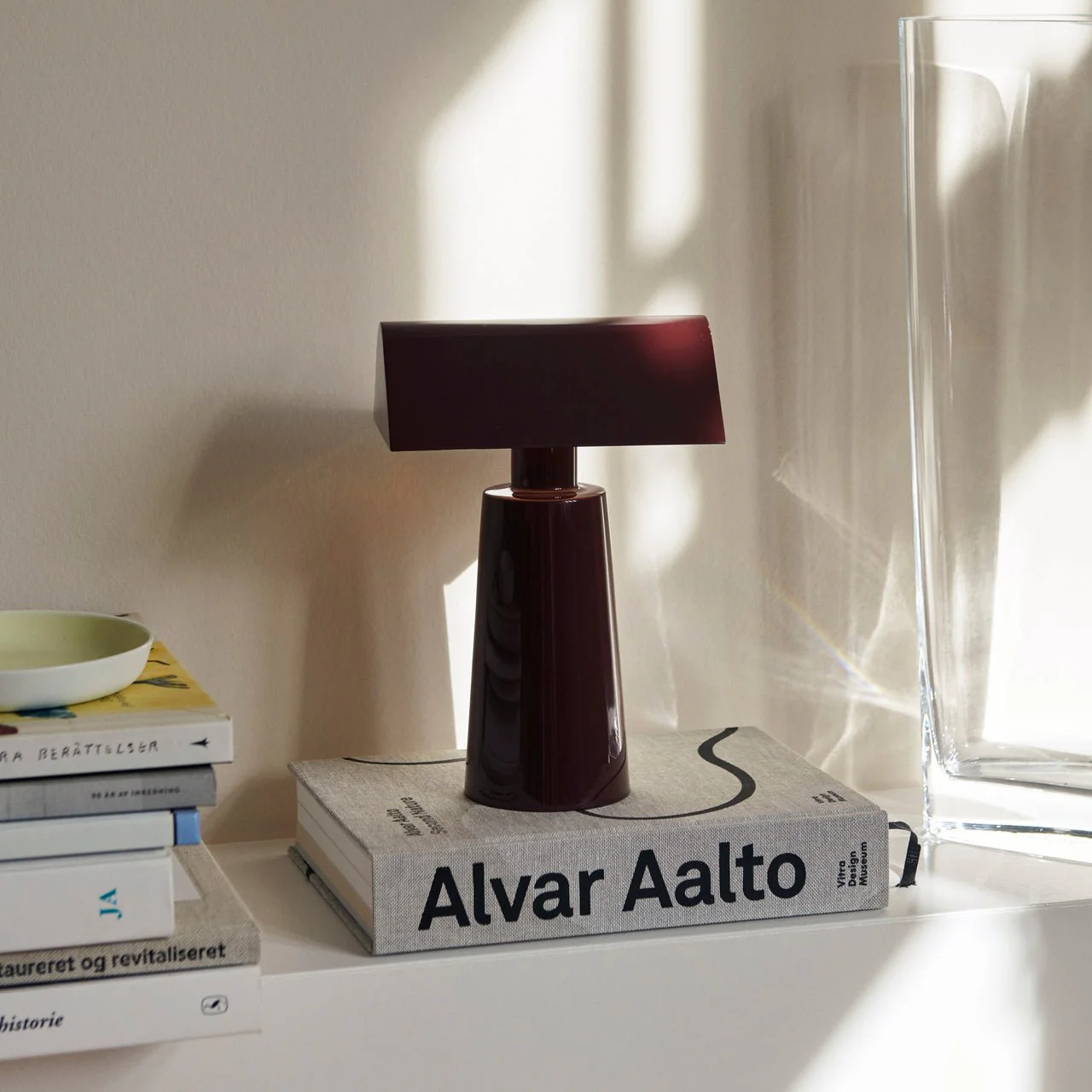 Caret Portable Lamp: Deep Burgundy - Image 3