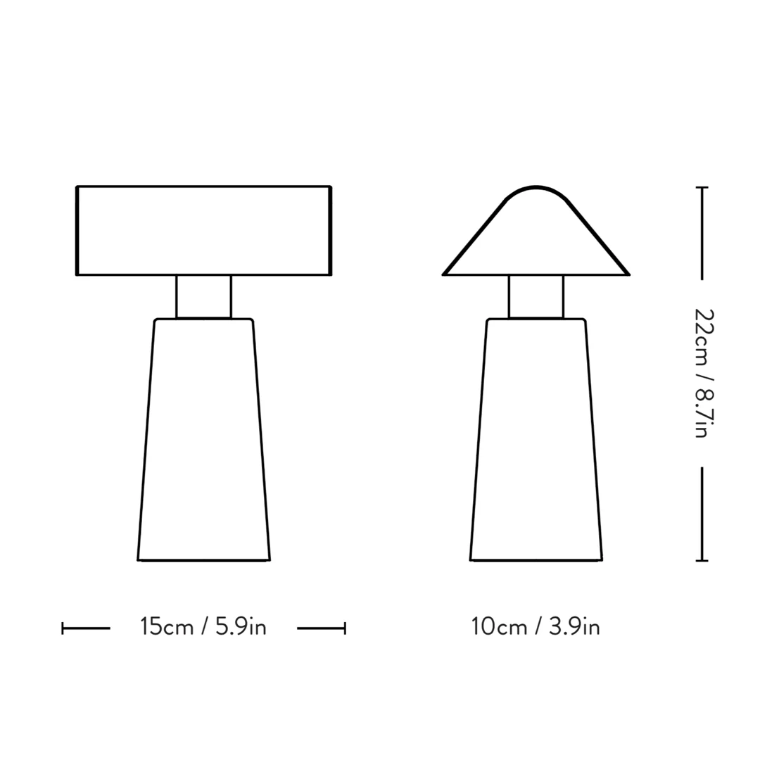 Caret Portable Lamp: Silk Grey - Image 8