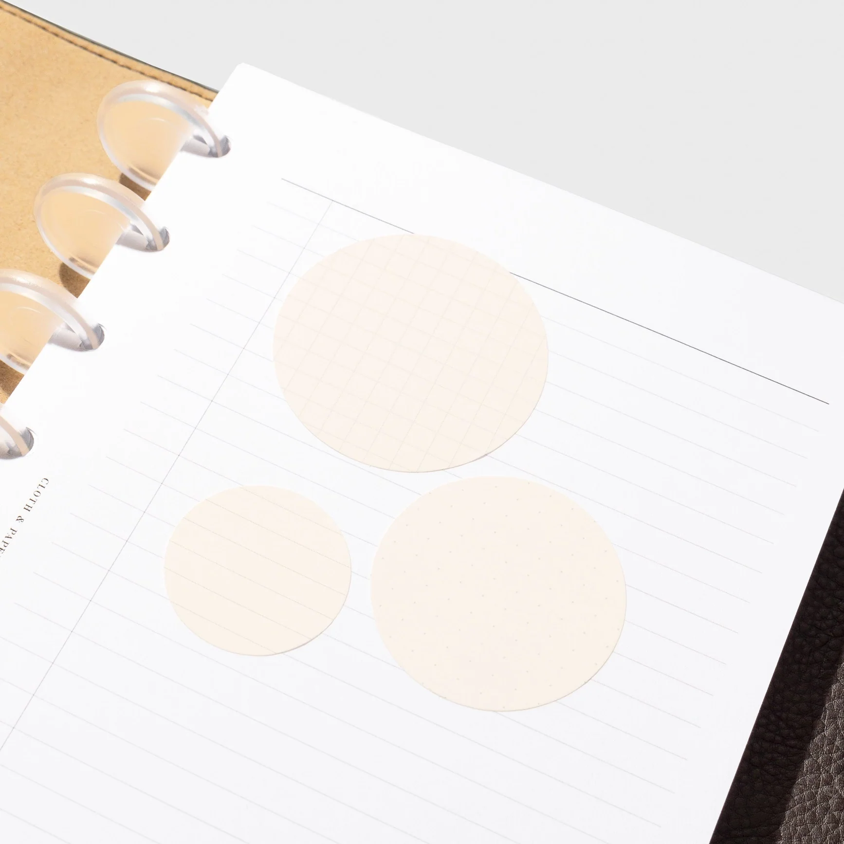 Circle Sticky Note Set: Angora Grid - Image 3