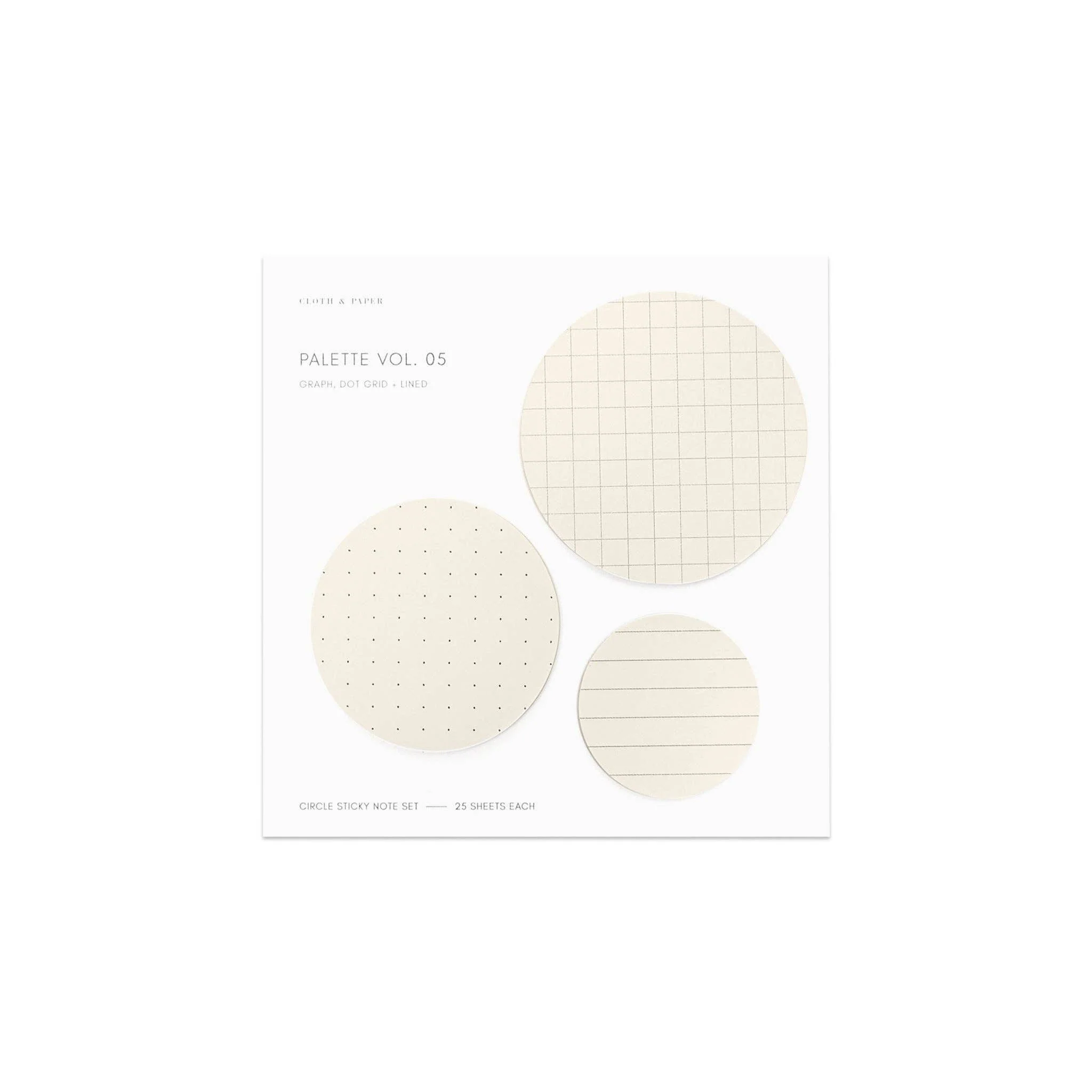 Circle Sticky Note Set: Angora Grid - Image 4