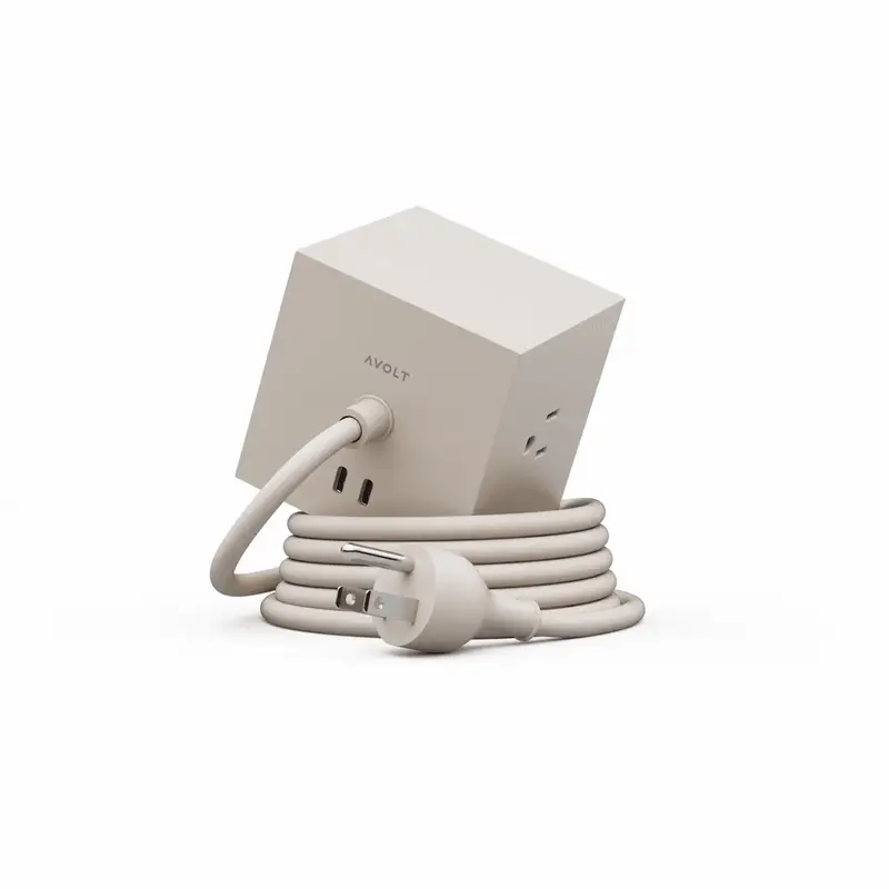 Stockholm Square 1 Power Strip: Sand - Image 5