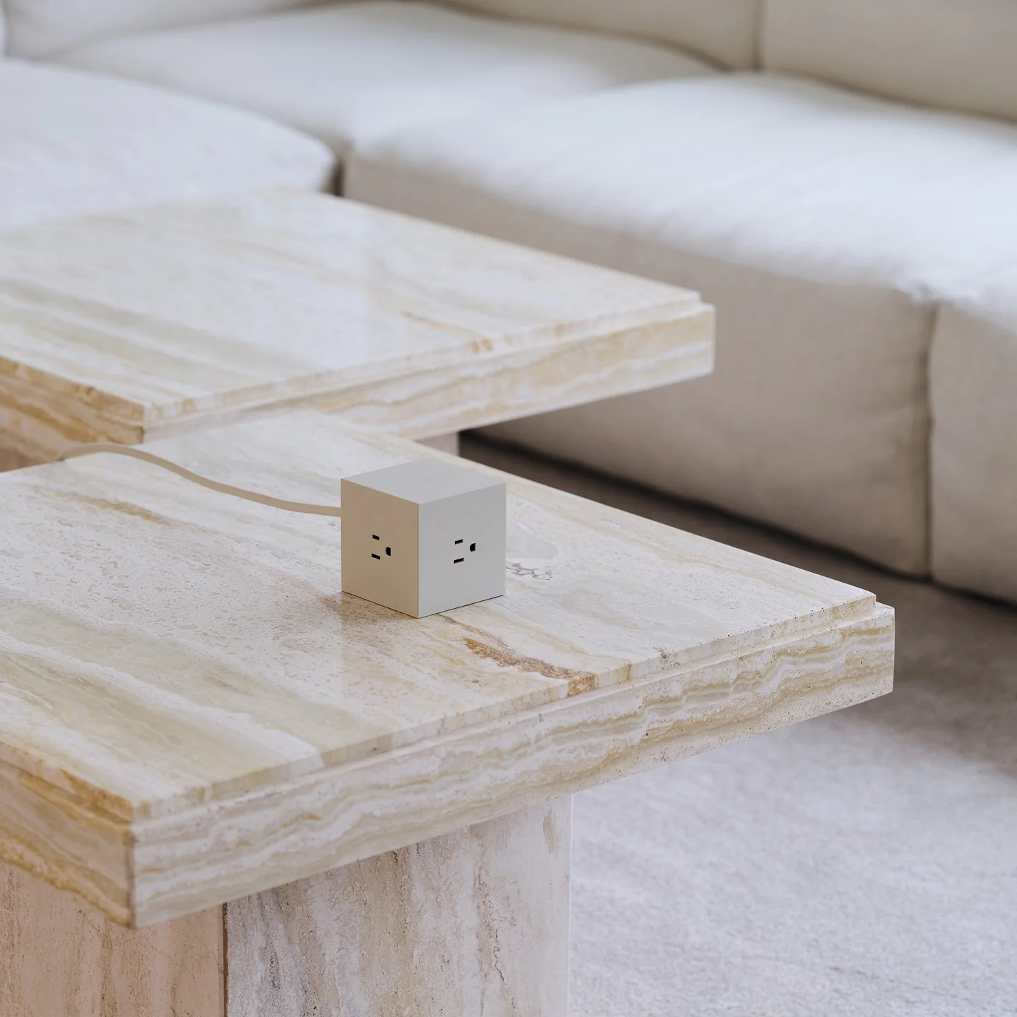 Stockholm Square 1 Power Strip: Sand - Image 6