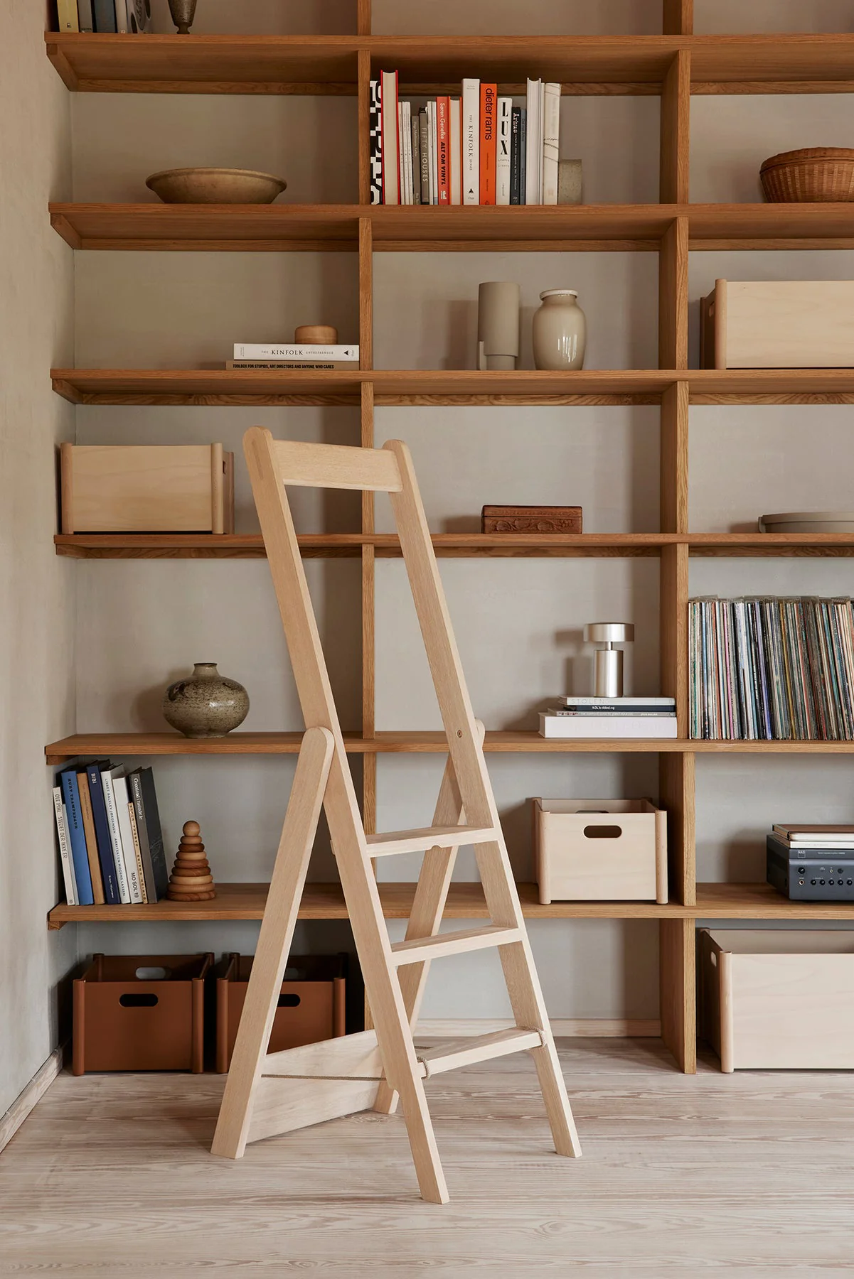 Danish Oak Wall-Hanging Ladder - Image 3