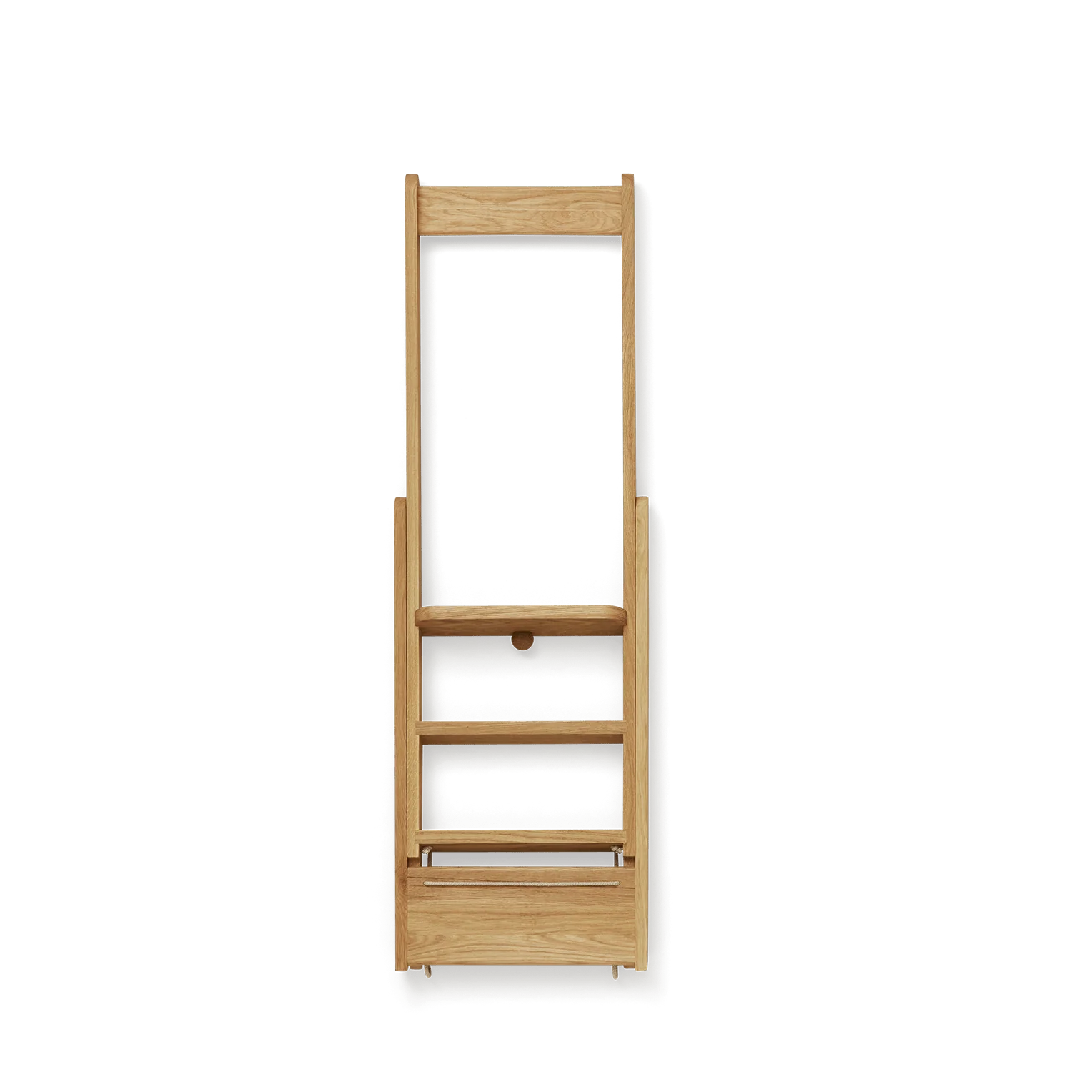 Danish Oak Wall-Hanging Ladder - Image 7