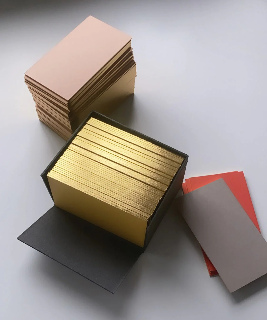 Greige Small Cards with Gold edging - Image 5