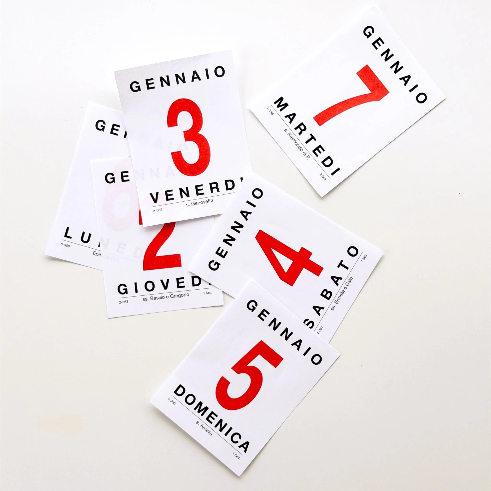 Italian Desk Calendar Pads 2026 - Image 2