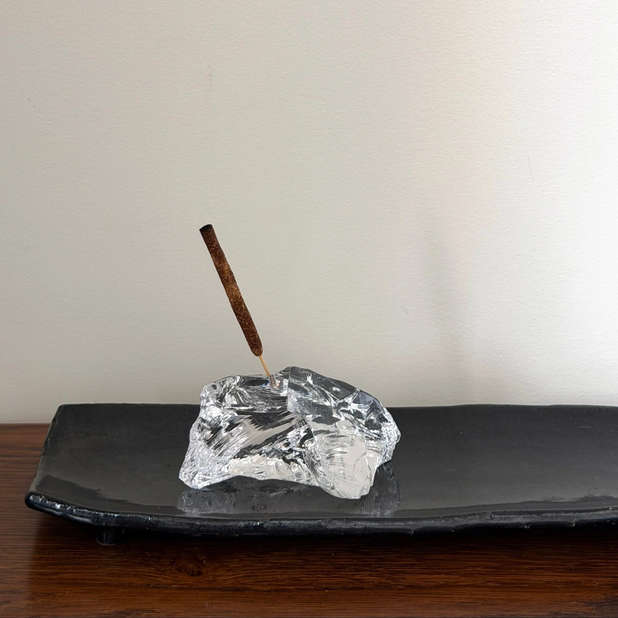 Japanese Glass Fragment Incense Burner - Image 4