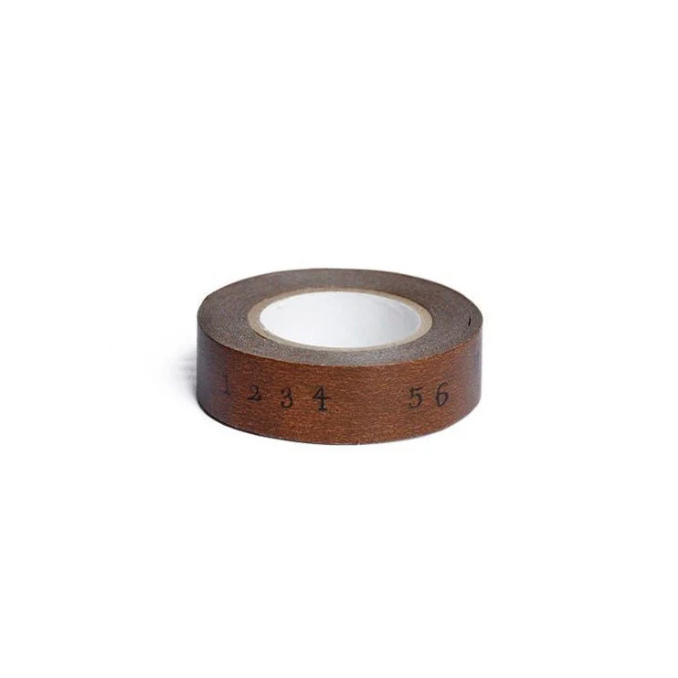 Japanese Numeral Washi Tape: Brown - Image 2