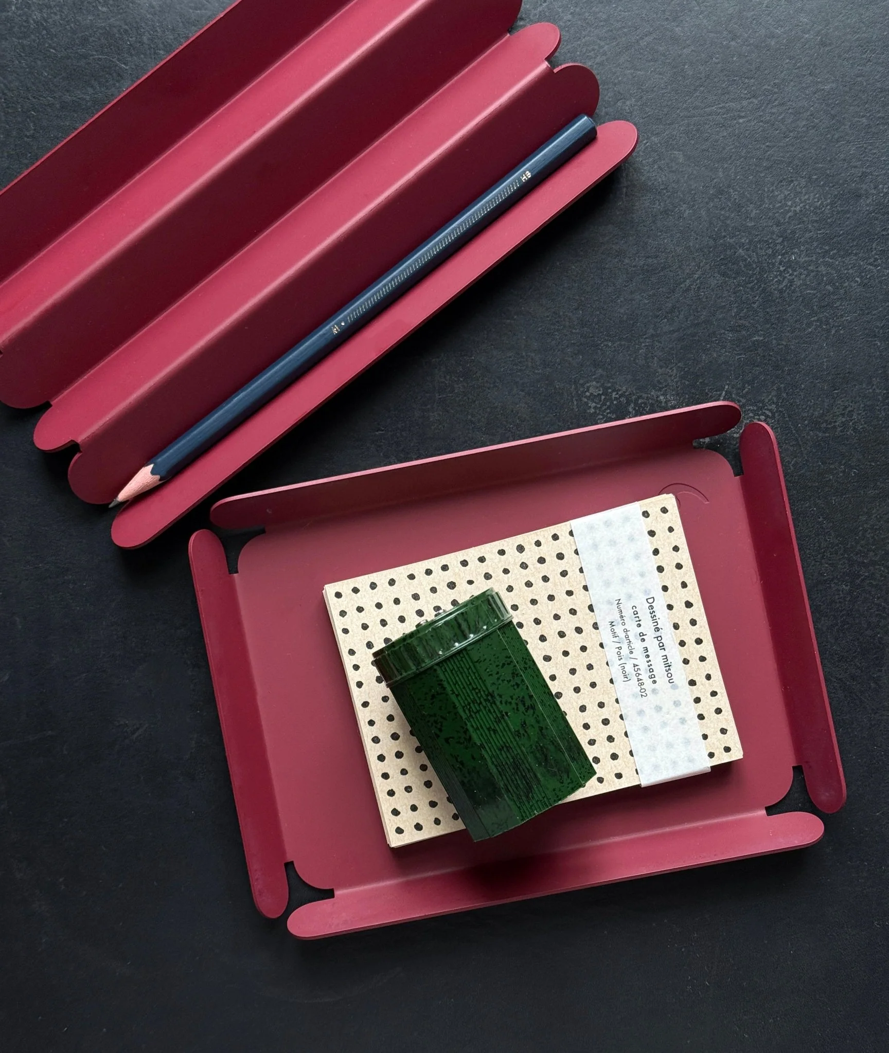 Karst Desk Trays: Burgundy - Image 4