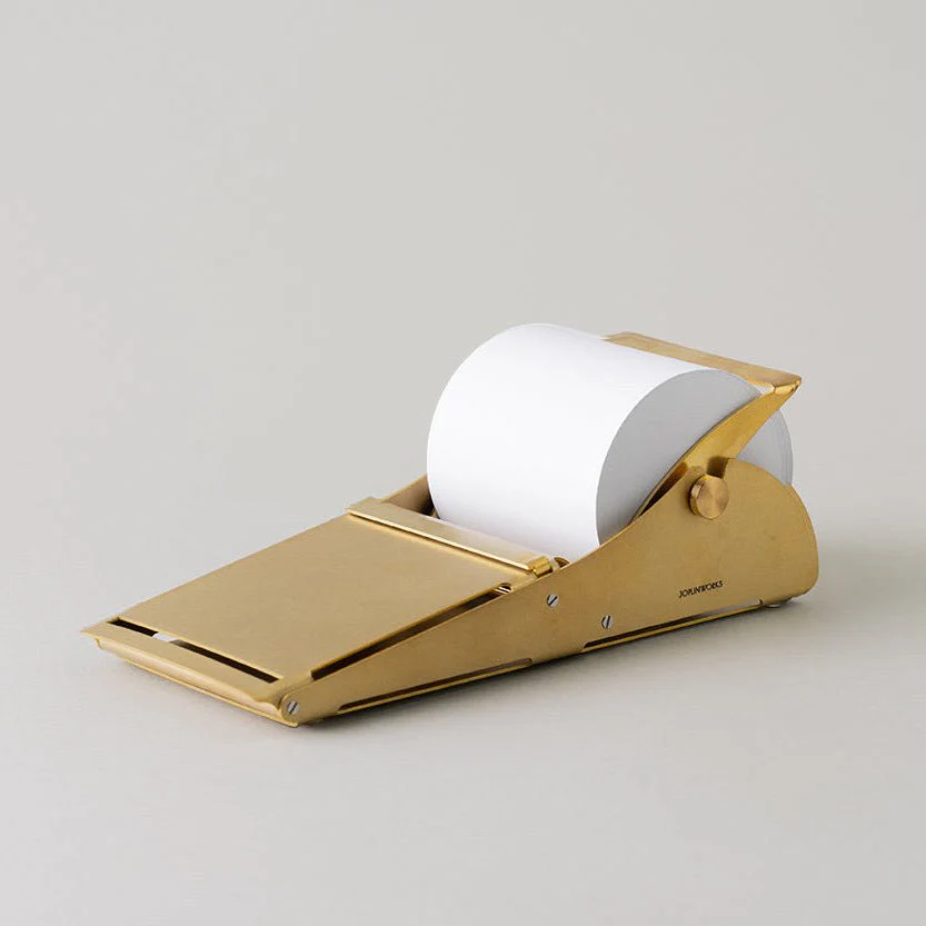 Desktop Roll Note Pad: Brass