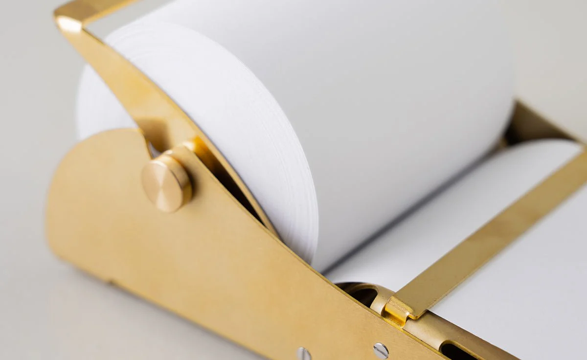 Desktop Roll Note Pad: Brass - Image 2