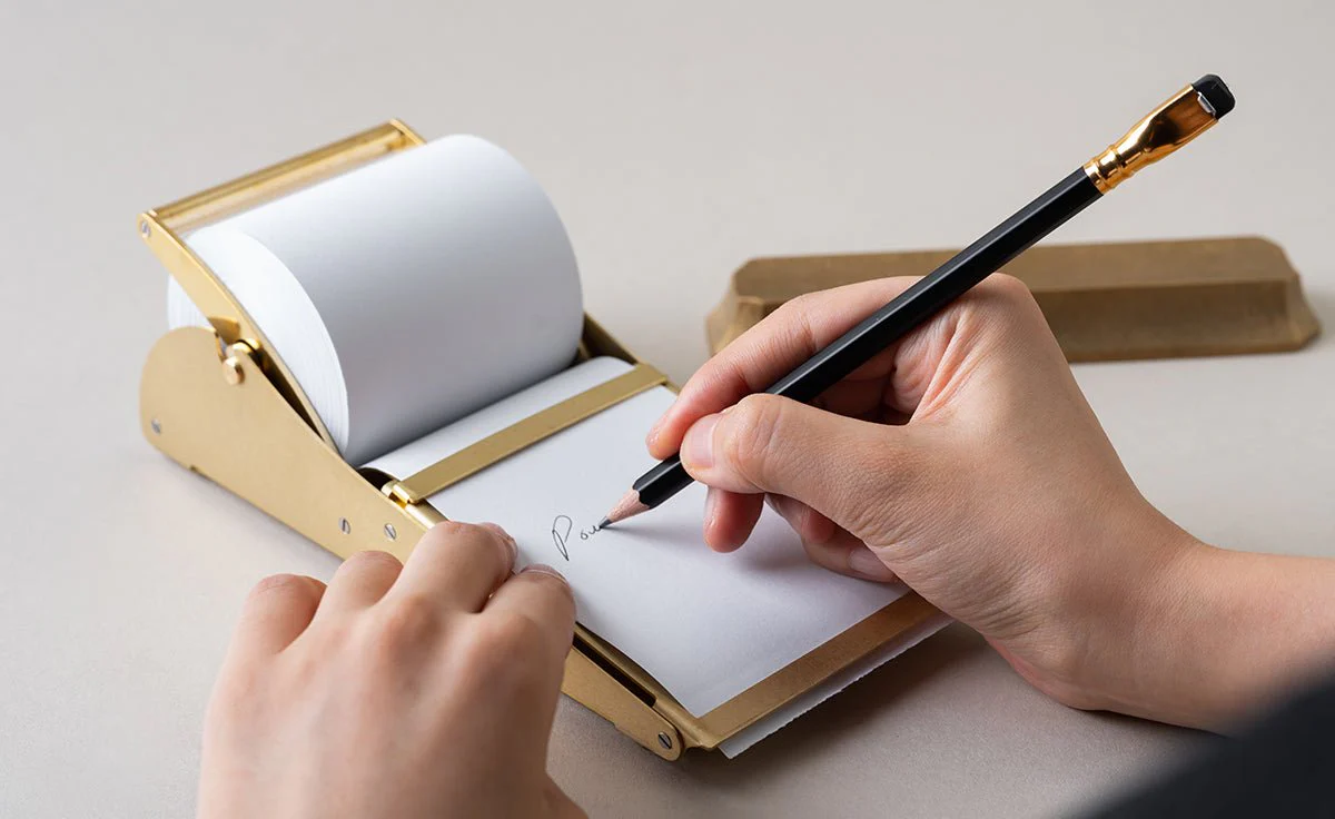 Desktop Roll Note Pad: Brass - Image 7