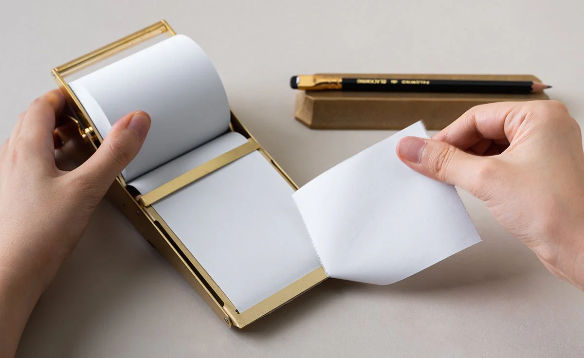 Desktop Roll Note Pad: Brass - Image 9