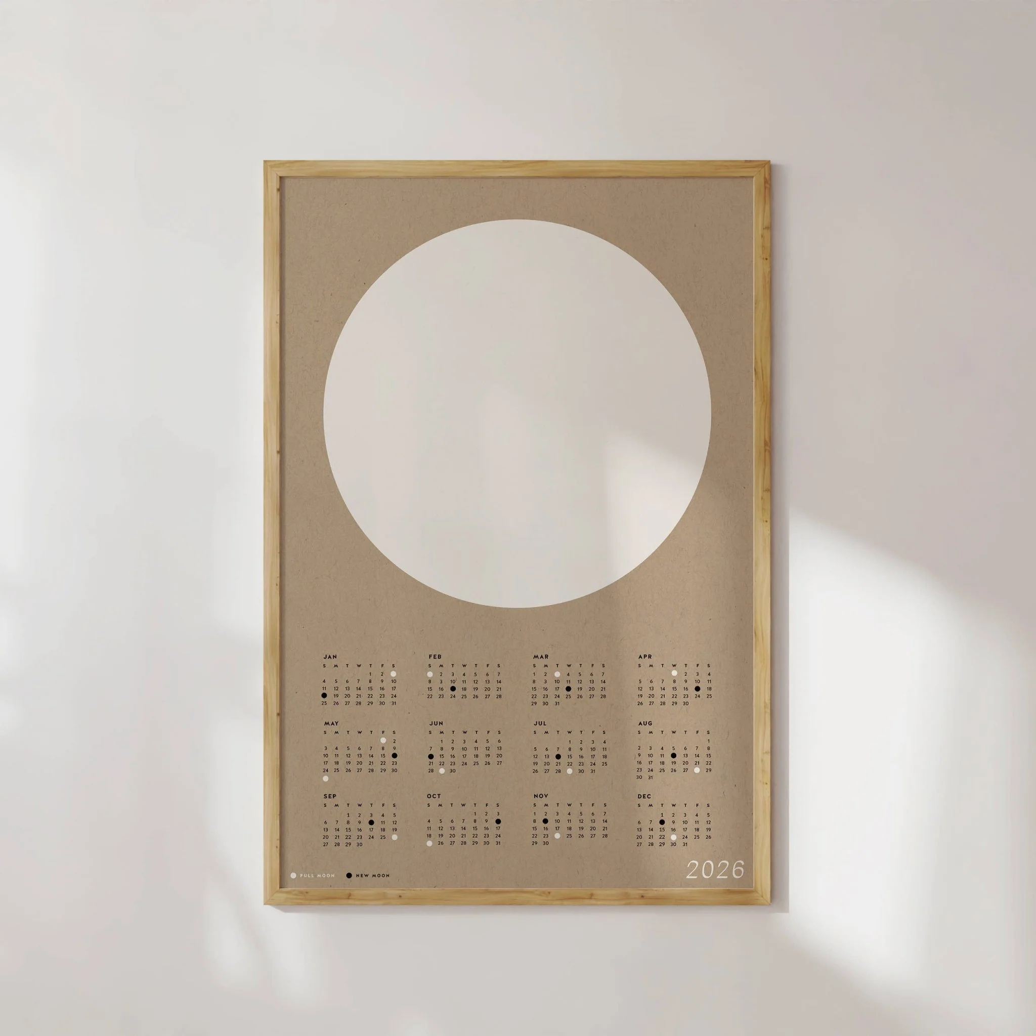 Minimalist Moon Calendar 2026 - Neutrals - Image 3