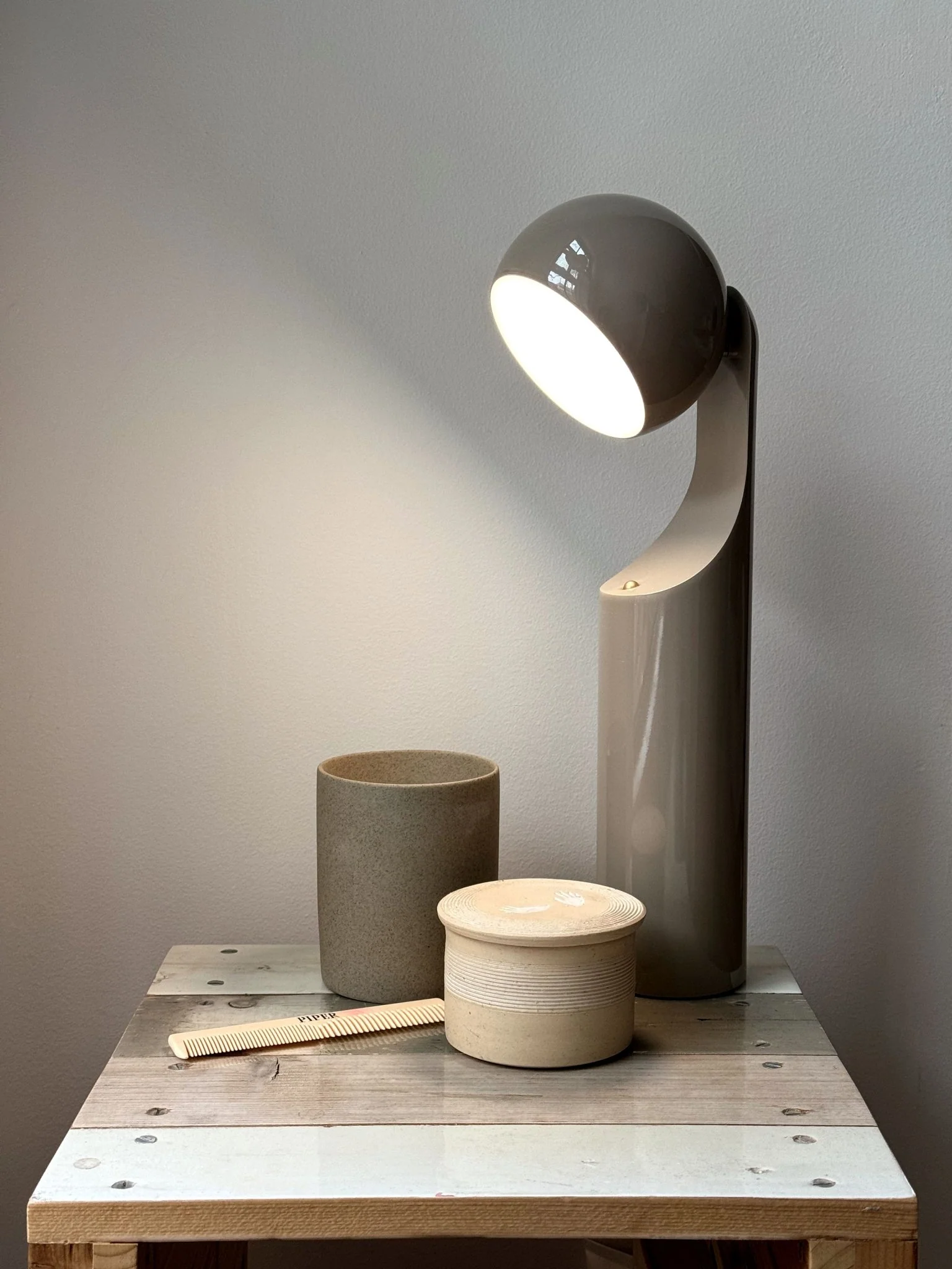 Mono Portable Lamp: Beige - Image 2