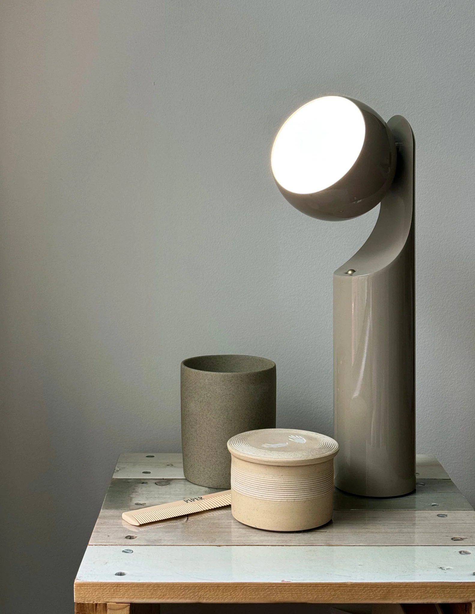 Mono Portable Lamp: Beige - Image 5