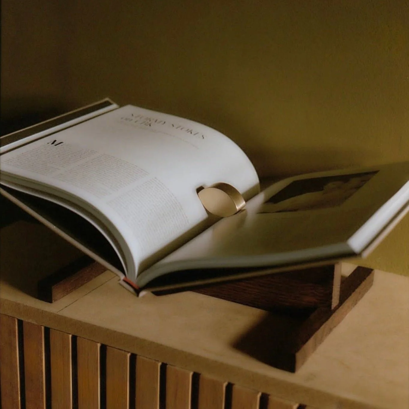 Signe Hytte Almond Book Weight: Brass - Image 5