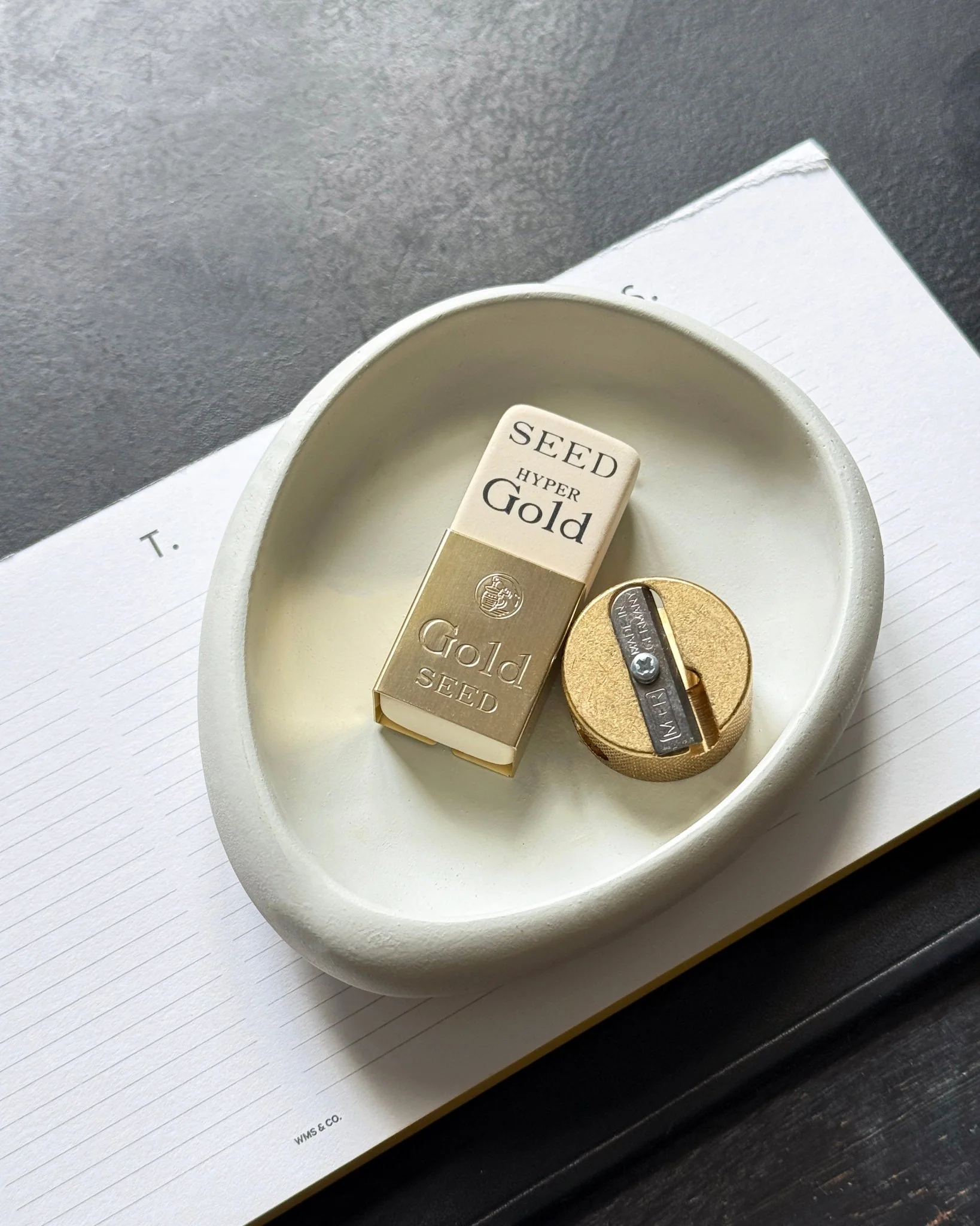 Möbius Brass Double-Hole Pencil Sharpener - Image 3