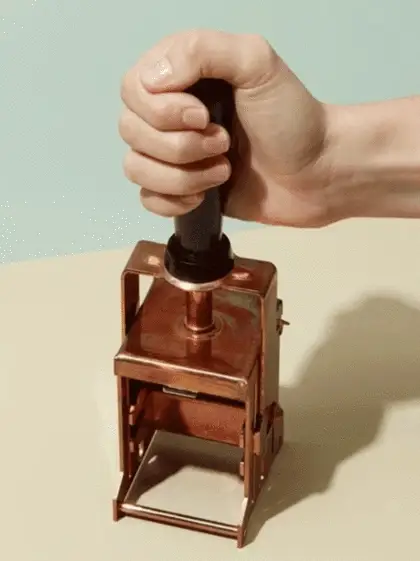 Self-Inking Custom Rubber Stamp: Nickel+Red - Image 5