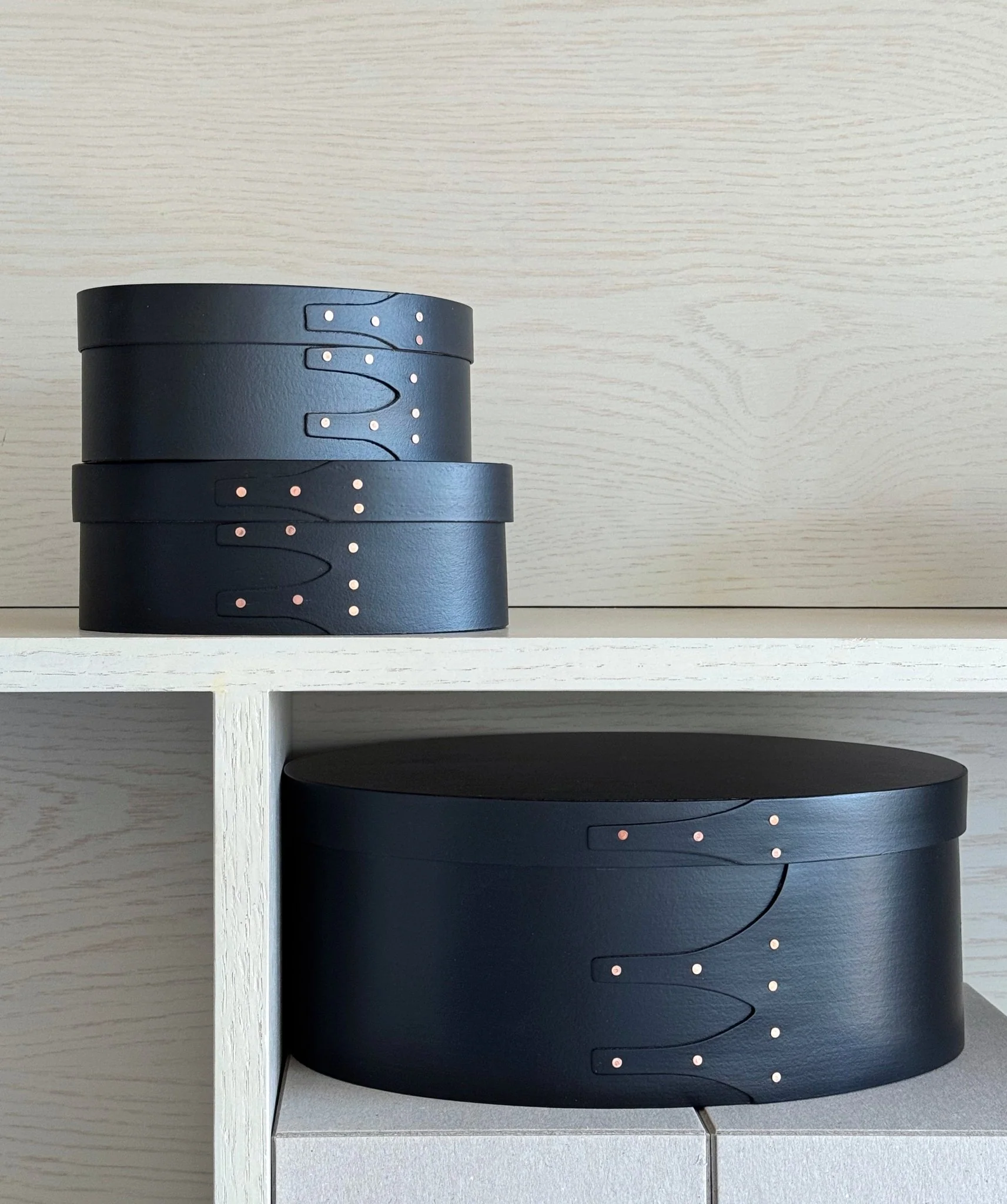 Black Shaker Boxes: Oval - Image 6