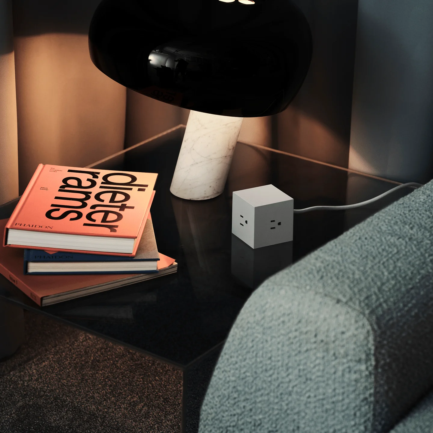 Stockholm Square 1 Power Strip: Opal White - Image 3