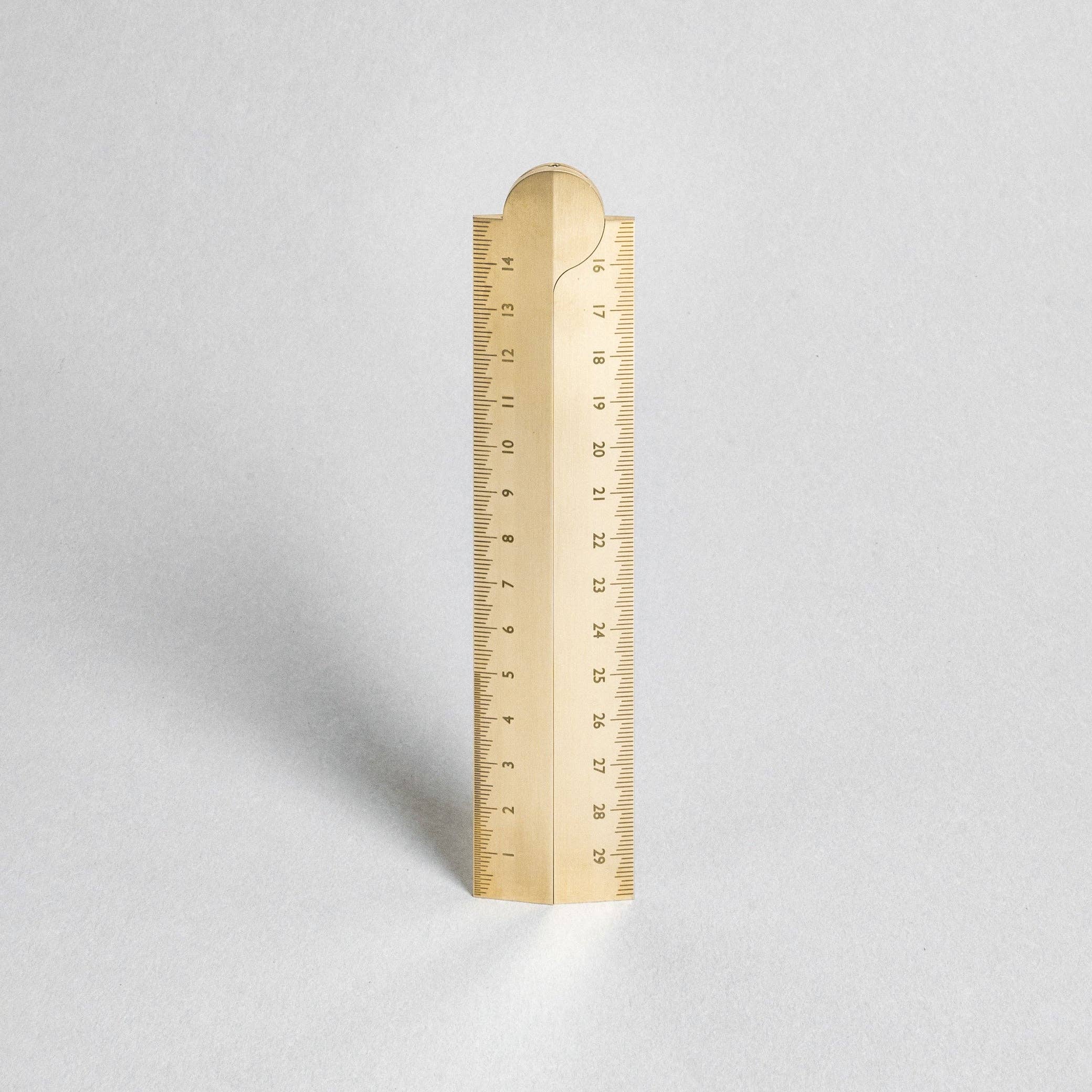 Stria Solid Brass Folding Ruler - Image 2