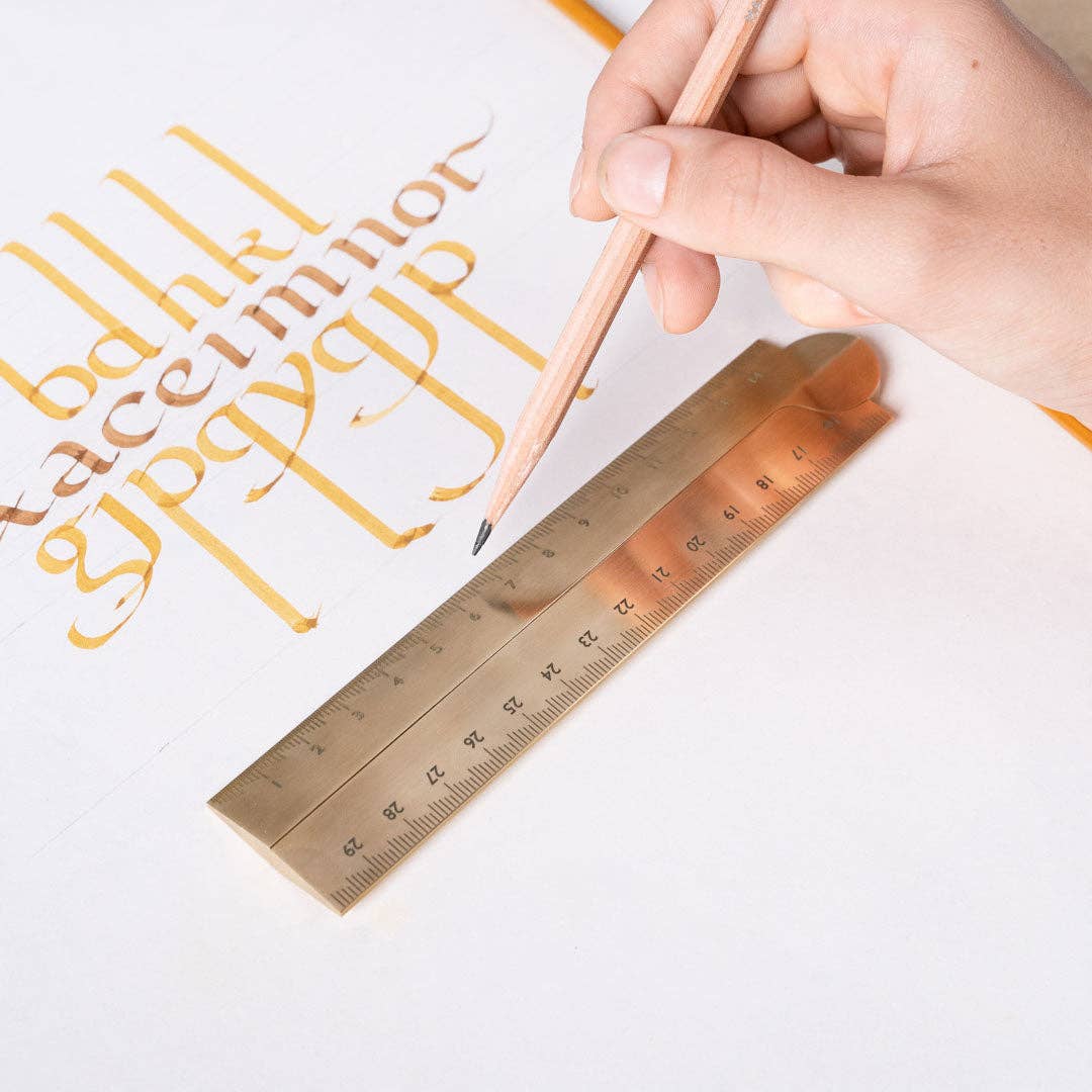 Stria Solid Brass Folding Ruler - Image 3