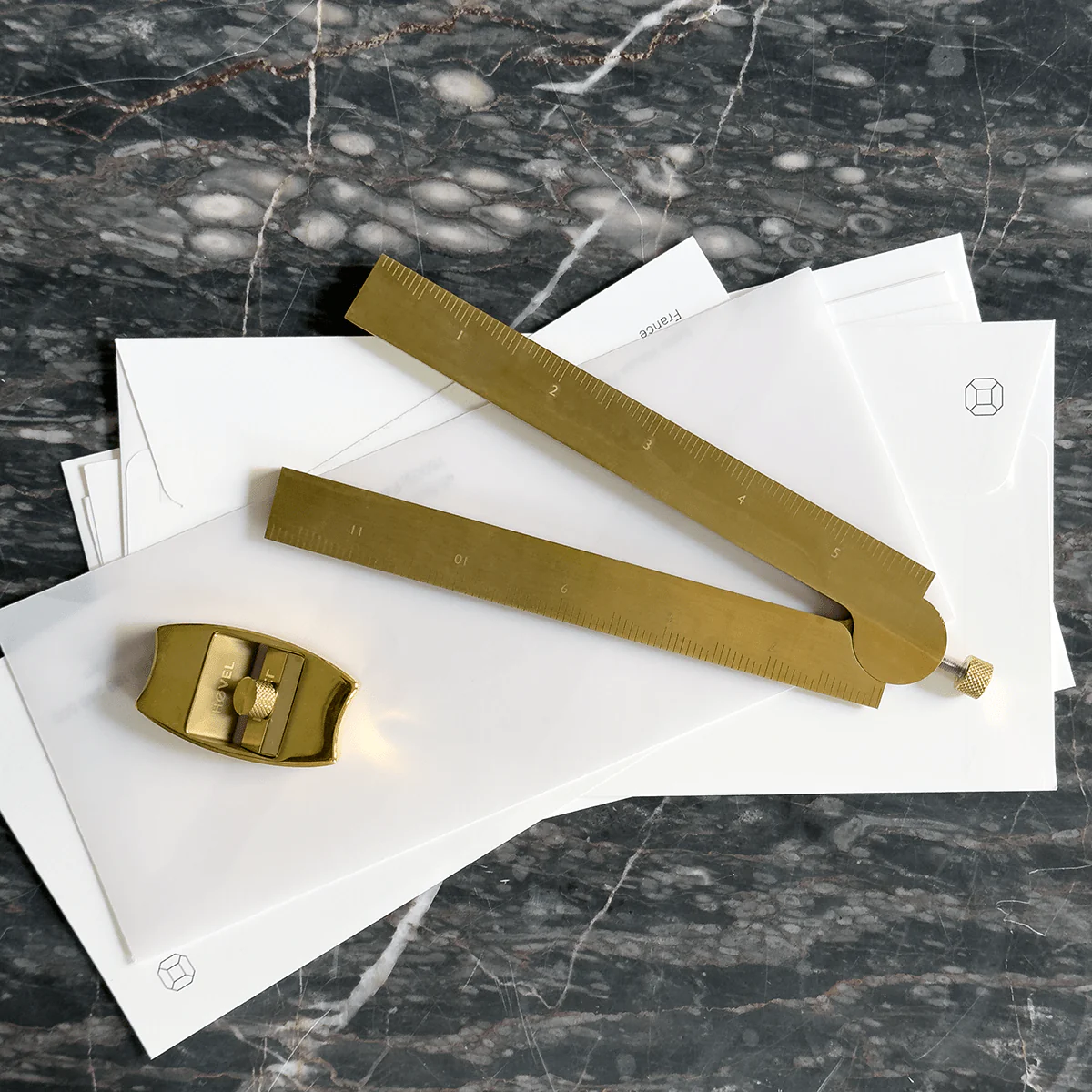 Stria Solid Brass Folding Ruler - Image 5