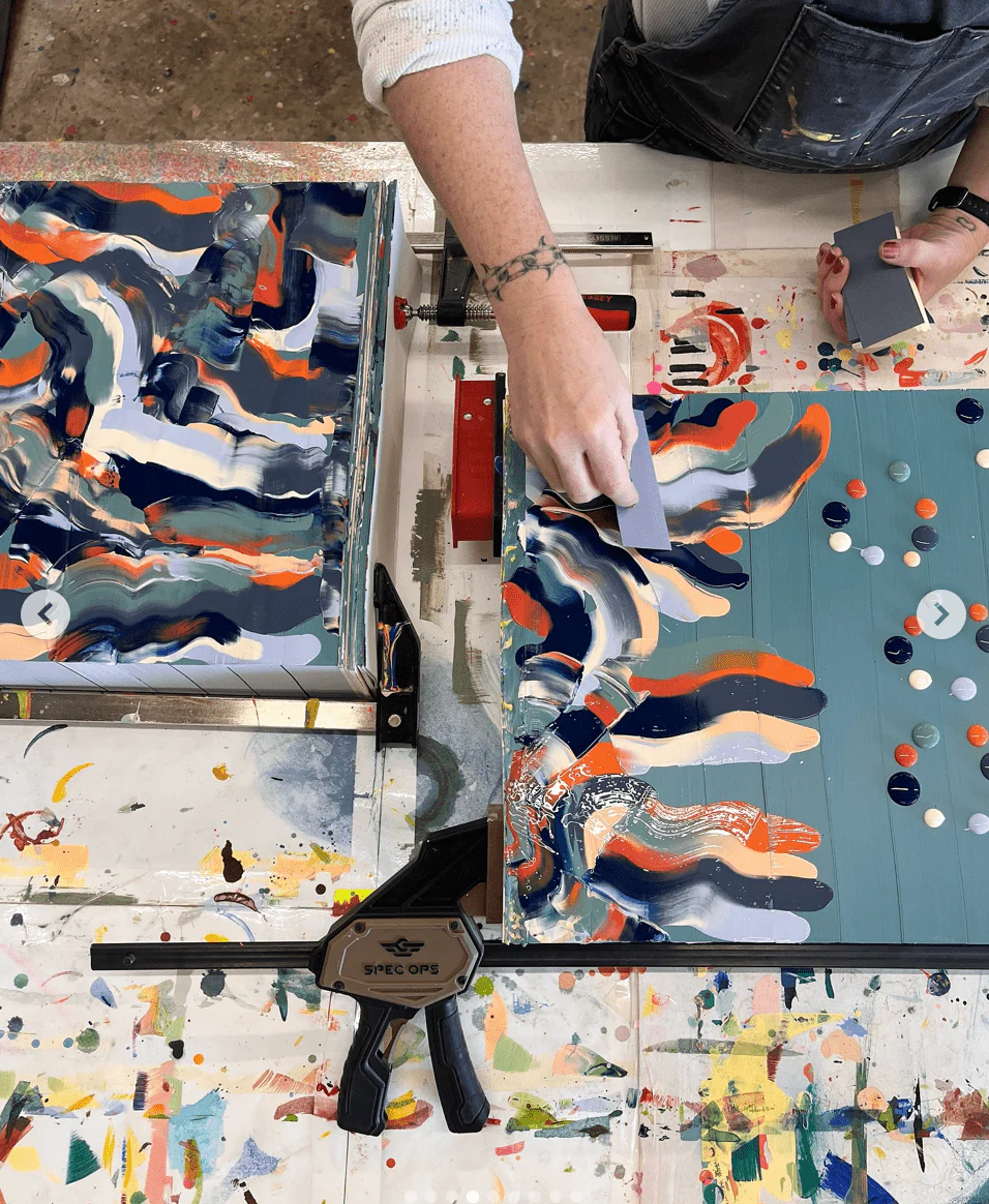 Hand-Painted Edge Swirl Pads: Nautilus - Image 3