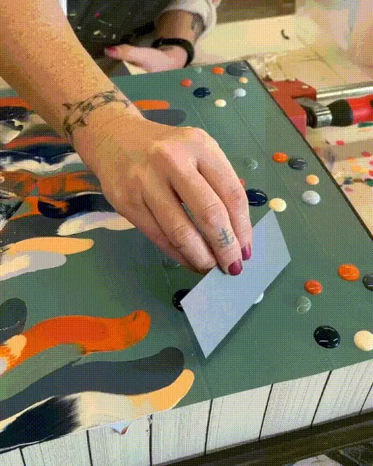 Hand-Painted Edge Swirl Pads: Nautilus - Image 6