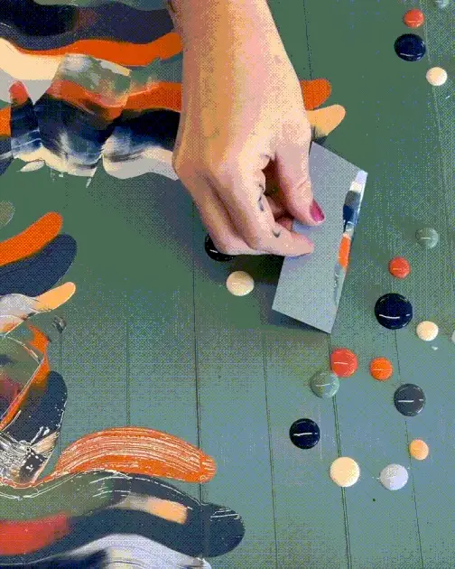 Hand-Painted Edge Swirl Pads: Nautilus - Image 8