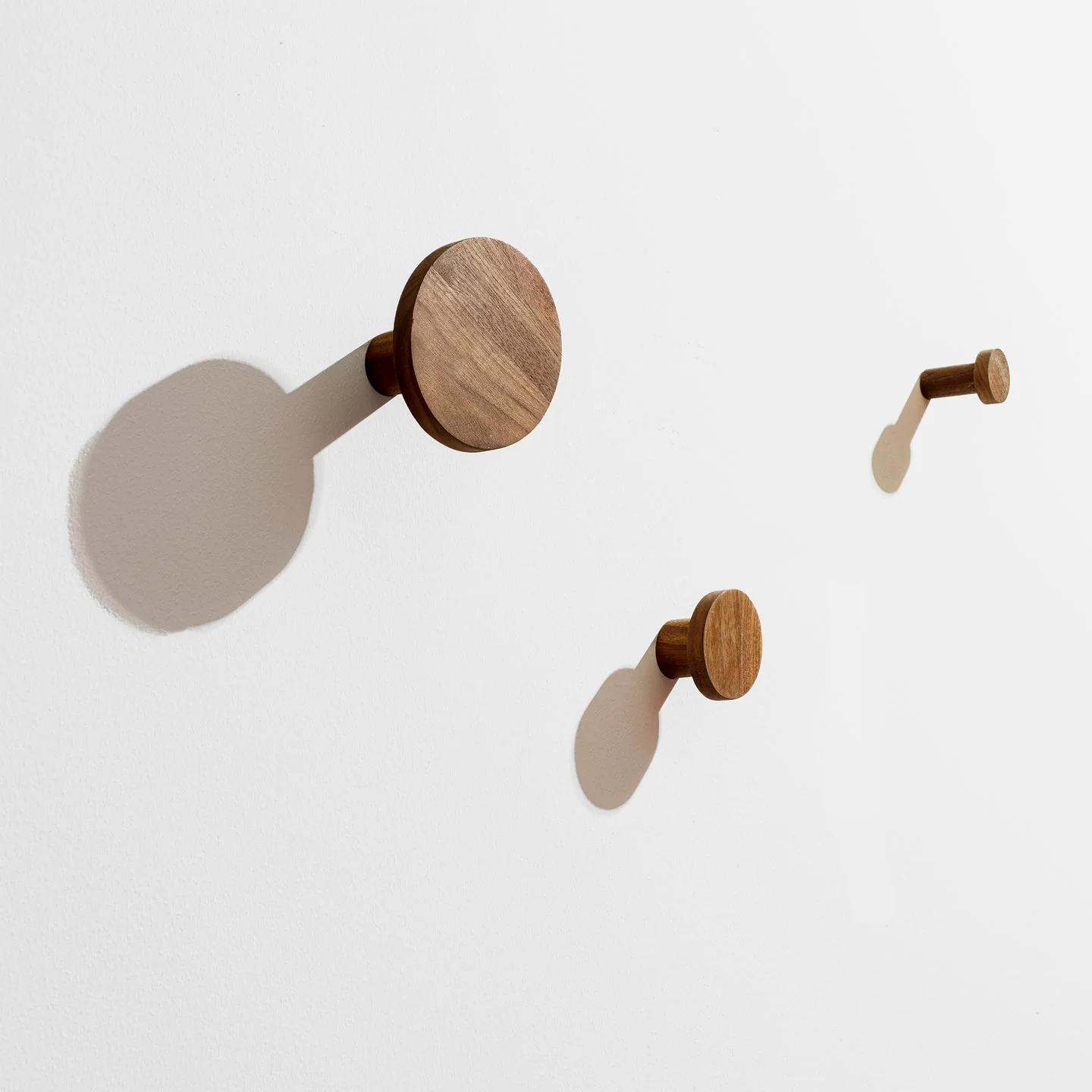 Three Wall Hooks: Walnut - Image 3