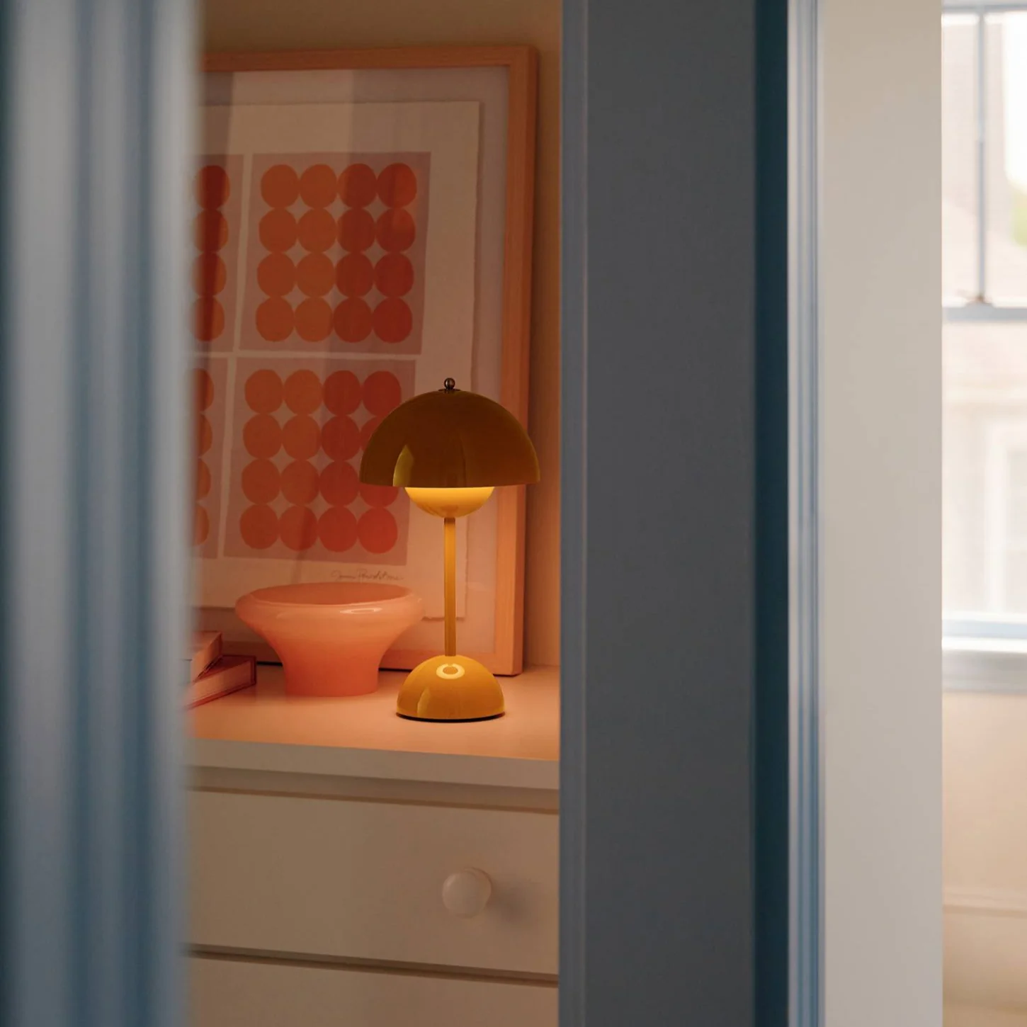Verner Panton Flowerpot Portable Lamp: Mustard - Image 3