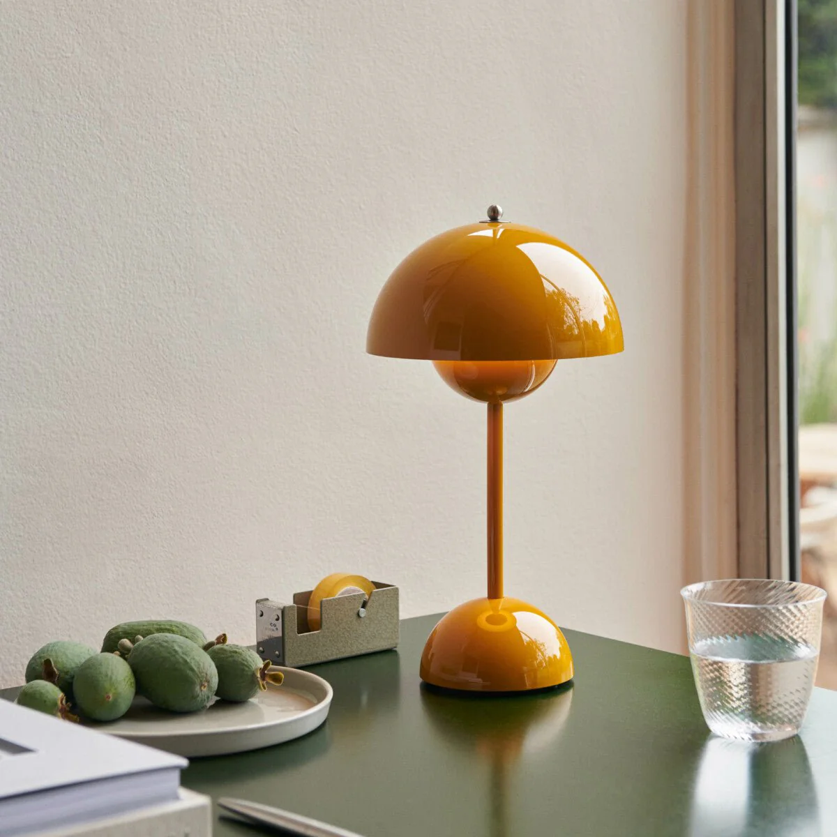 Verner Panton Flowerpot Portable Lamp: Mustard - Image 4