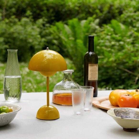 Verner Panton Flowerpot Portable Lamp: Mustard - Image 6