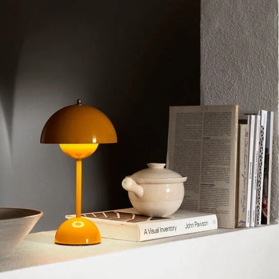 Verner Panton Flowerpot Portable Lamp: Mustard - Image 7