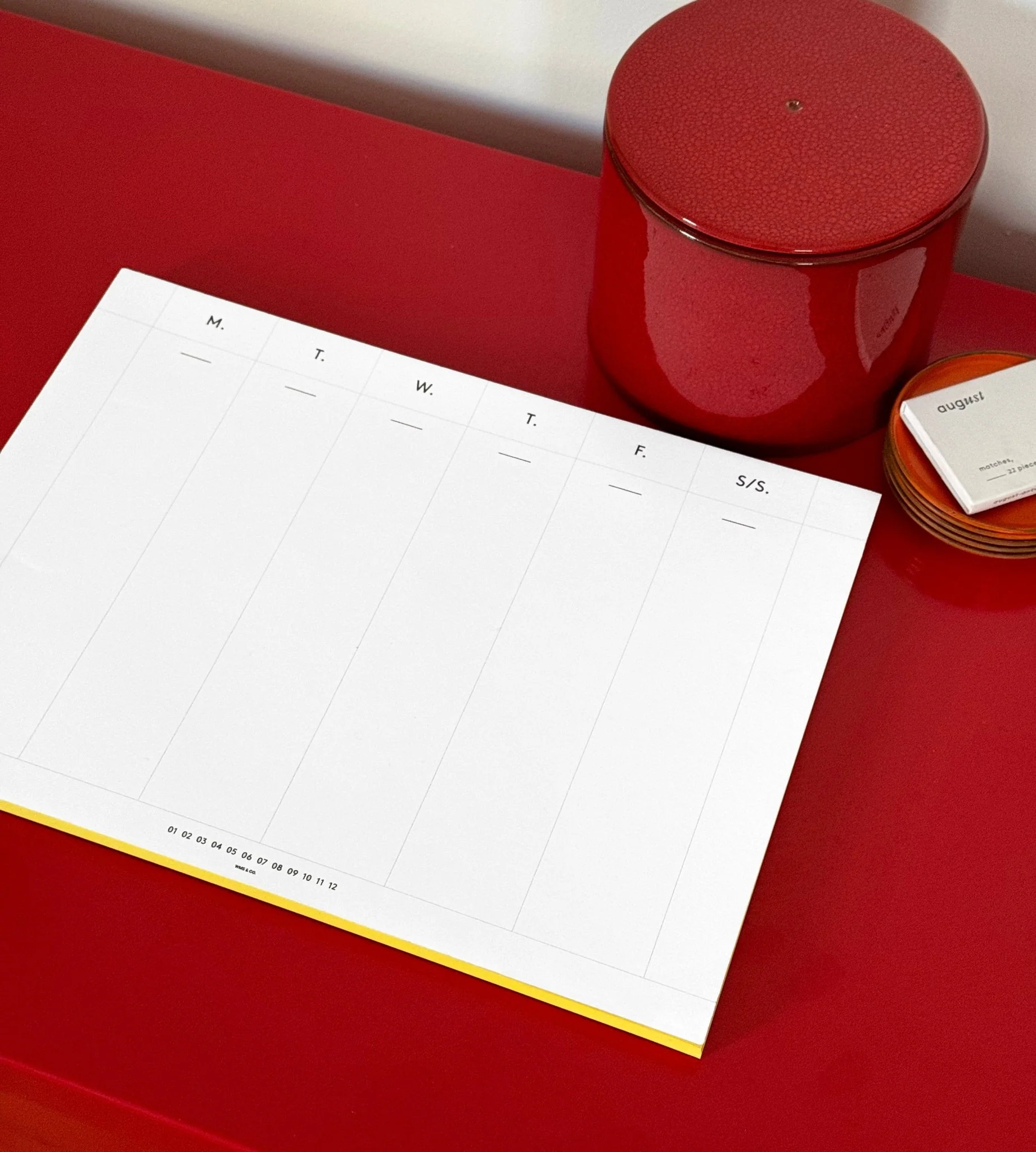Weekly Desk Planners edged in Gold, Yellow, or Blush - Image 5