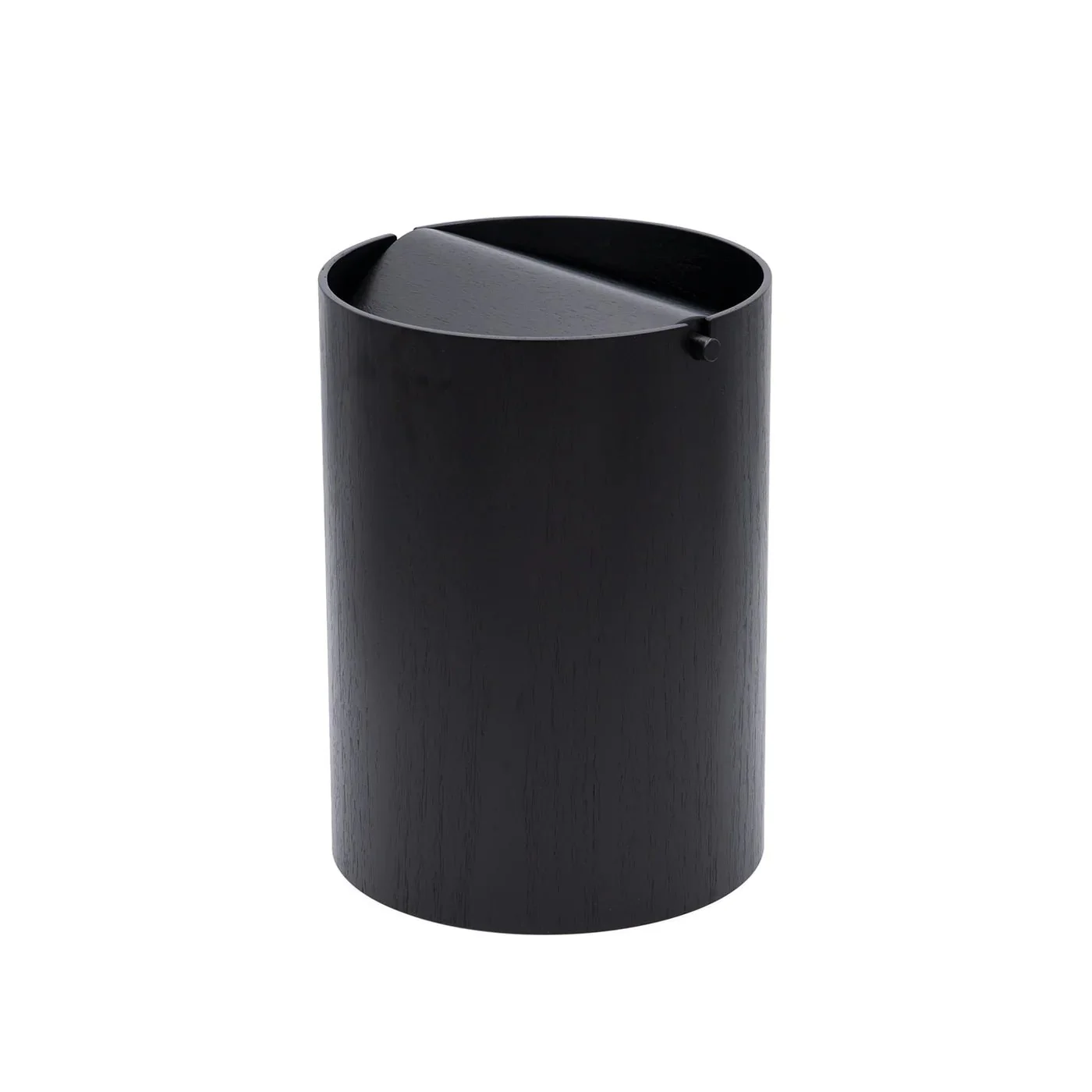 Wooden Wastebasket, Black - Image 7
