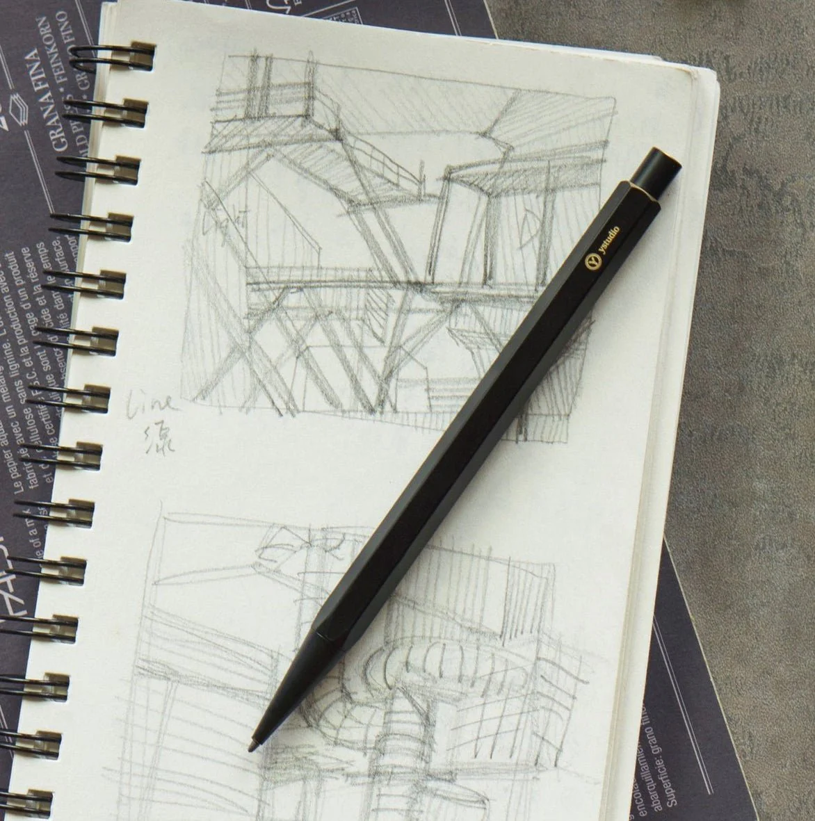 Ystudio Classic Black/Brass Mechanical Pencil - Image 4