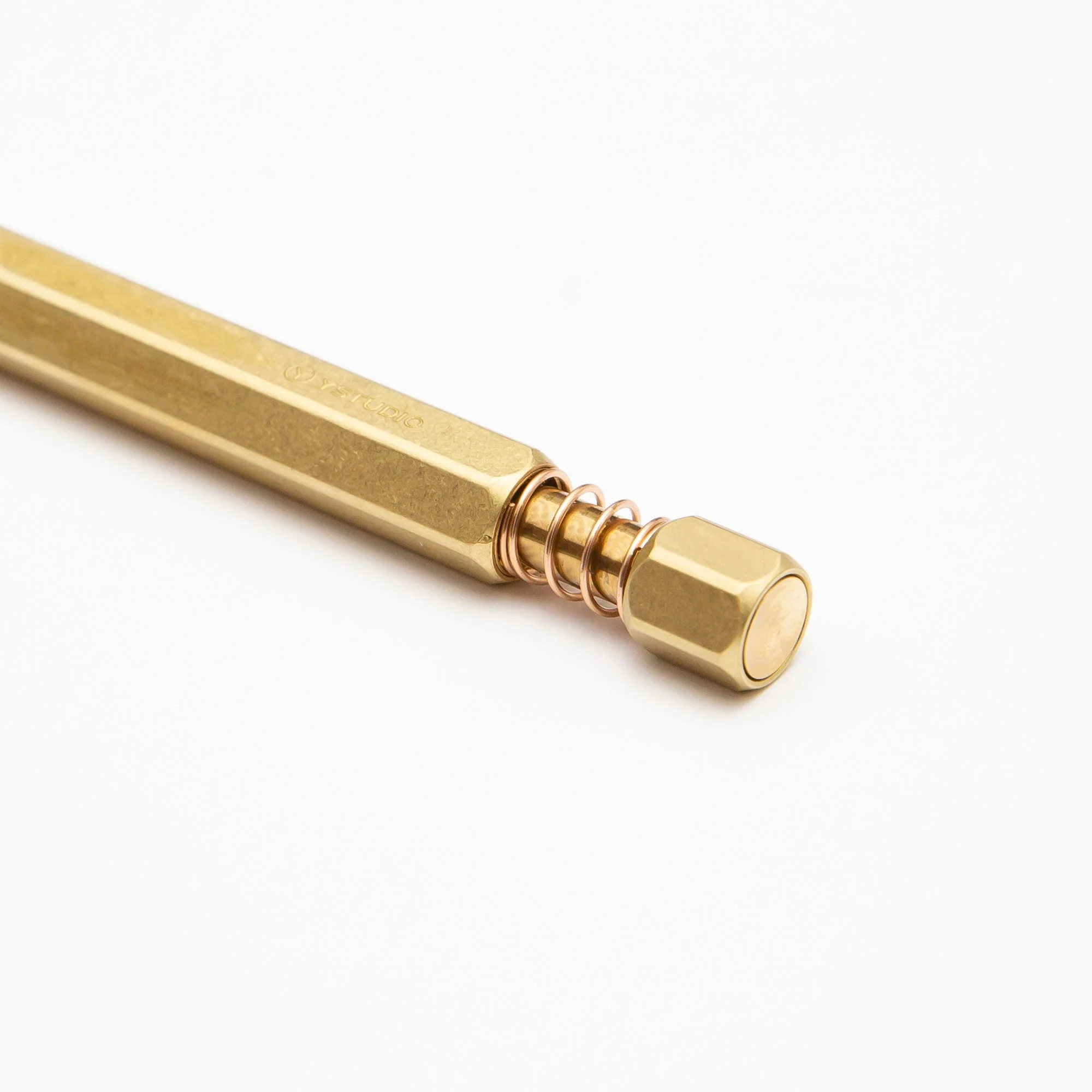 Ystudio  Brass Spring Ballpoint Pen - Image 2